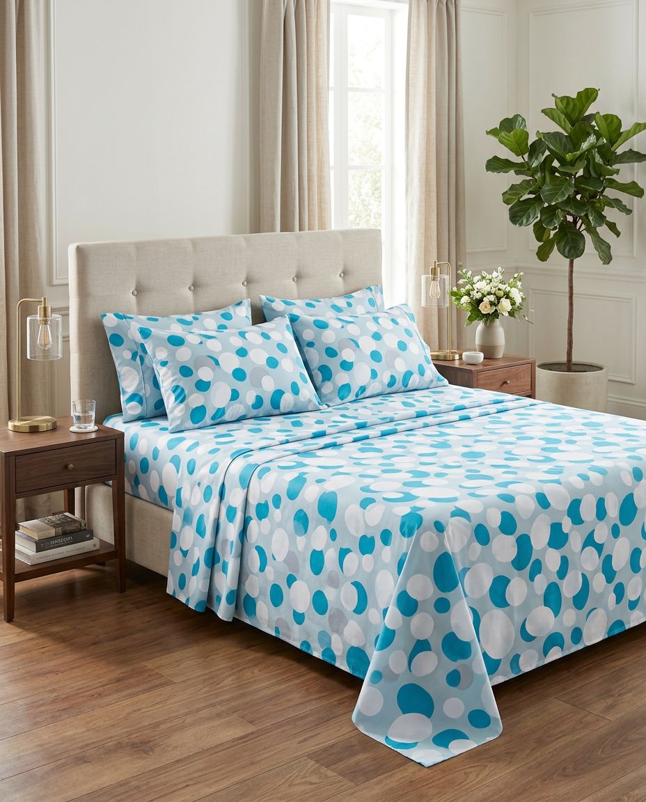 Parure PRADIER HOME à ronds turquoise — 6 pièces